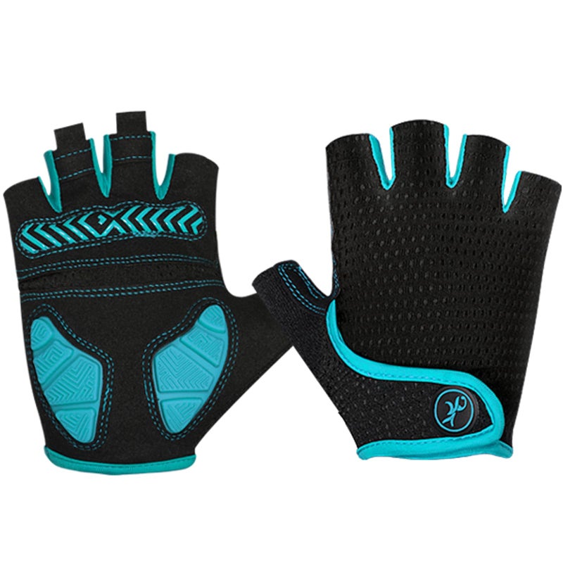 MOREOK Cycling Gloves Bike Gloves for Men/Women-[5MM Gel Pad] Half Finger Bicycle Biking Gloves for Cycling/Weight Lifting/Gym/Motorcycle/Outdoor Sports-098-Blue-XL - Image 5